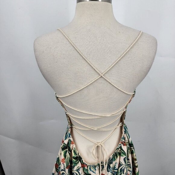 Lost+Wander Women's Luau On‎ The Beach Lace Up Rear Bodice Mini Dress Size M NWT - Picture 6 of 12